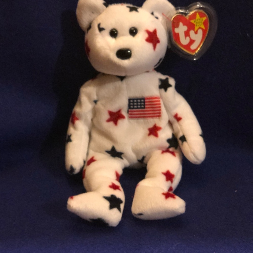 Ty Beanie Baby Glory Bear - Red, White, and Blue 🇺🇸